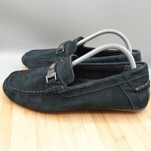 Calvin Klein  Shoes Men's Size 9.5M Moby Black Leather Loafers Slip On‎ 34F1527
